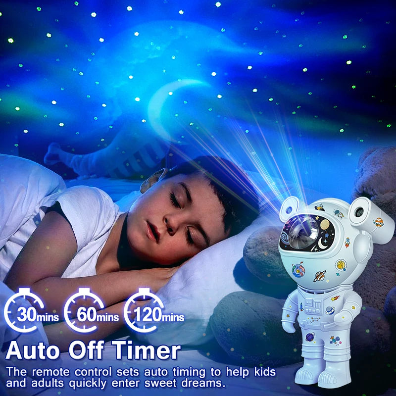 Veilleuse avec télécommande 360 Design réglable Astronaute Nébuleuse Galaxy Éclairage pour enfants