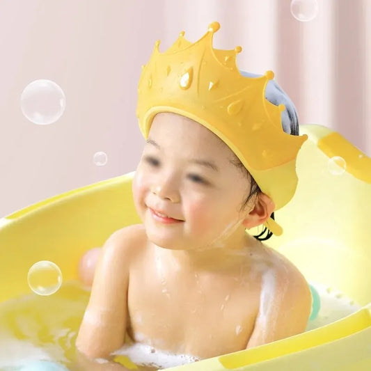 Bonnet de douche imperméable en Silicone pour bébé, chapeau de shampoing pour enfants en bas âge, protège les oreilles et les yeux, fille et garçon, réglable.