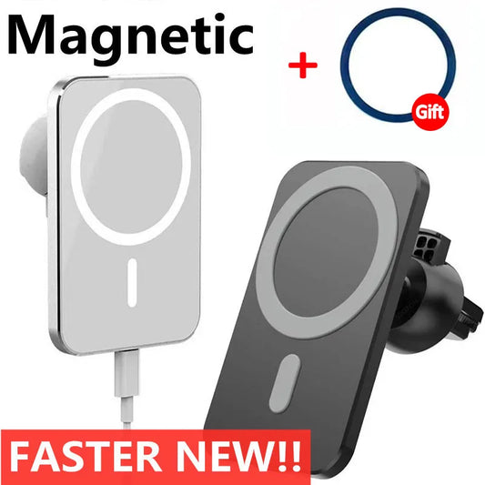 Macsafe – chargeur magnétique sans fil pour voiture, 30W, pour iPhone 12 13 14 15 pro max, mini grille d'aération, support de téléphone pour voiture, charge rapide.